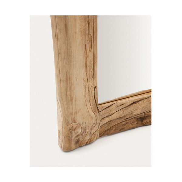 Stensko ogledalo z lesenim okvirjem 105x200 cm Ibro – Kave Home-image-1