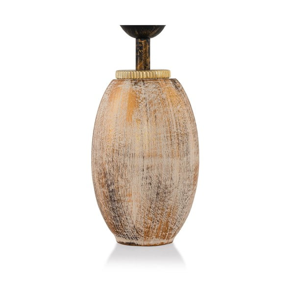 Kremno bela/v zlati barvi namizna svetilka s tekstilnim senčilom (višina 50 cm) Yakamoz – Opviq lights-image-3