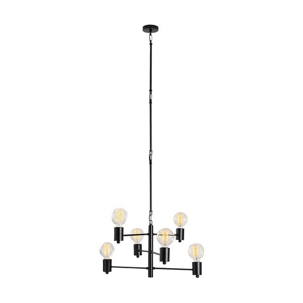 Šesterna črna viseča svetilka Opviq lights Hexa Long-image-2
