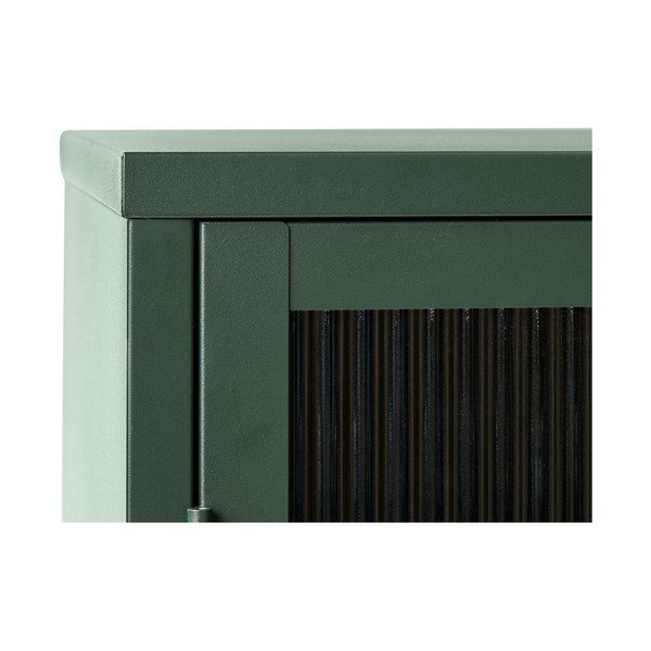 Zelena kovinska vitrina Unique Furniture Bronco, višina 140 cm-image-1