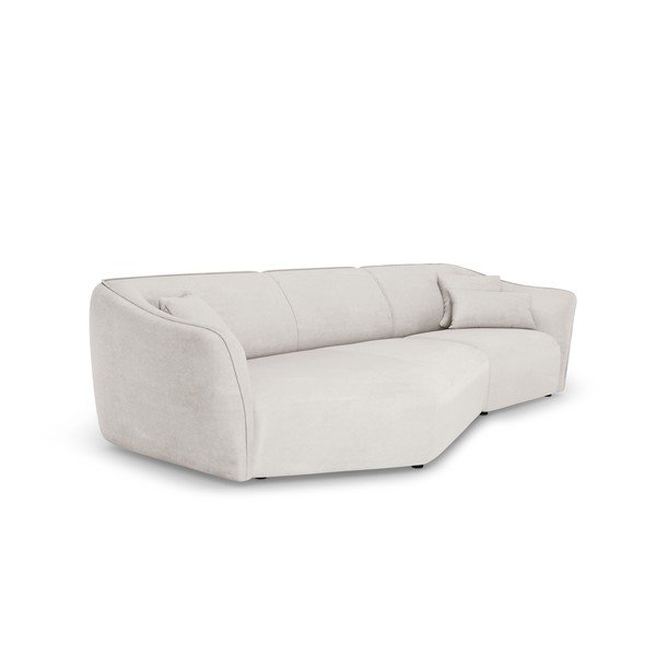 Črna žametna kotna sedežna garnitura Tokyo – Cosmopolitan Design-image-2
