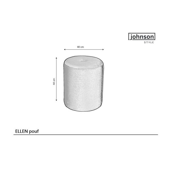 Rjav puf JohnsonStyle Ellen Magic Velvet, ⌀ 40 cm-image-1