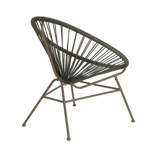 Vrtni fotelj z zelenim prepletom Kave Home Samantha-image-3