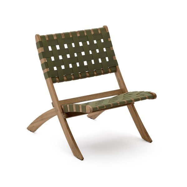 Zelen vrtni fotelj iz masivnega lesa Chabeli – Kave Home