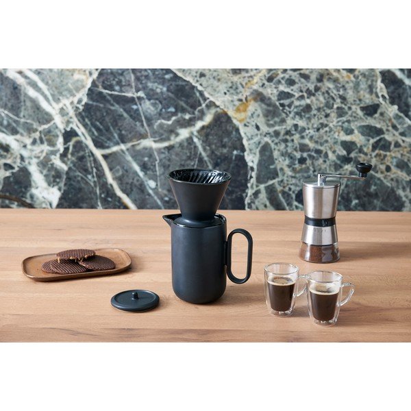 Črni lončeni set za filter kavo Palermo - Leopold Vienna-image-1