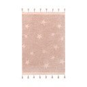 Rožnata pralna ročno tkana bombažna otroška preproga 120x175 cm Hippy Stars Vinatge Nude – Lorena Canals