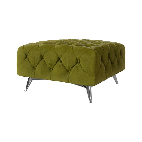 Zelen žameten tabure Chelsea – Ropez-image-1