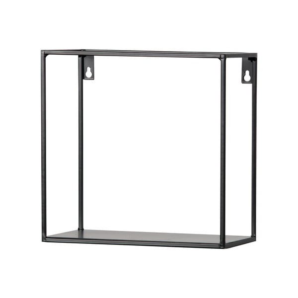 Komplet 2 črnih stenskih polic WOOOD Meert-image-2