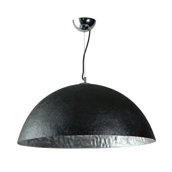 Črno-srebrna stropna svetilka ETH Mezzo Tondo, ⌀ 70 cm