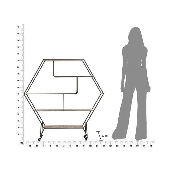 Mauro Ferretti Tridy knjižna omara, višina 122 cm-image-3