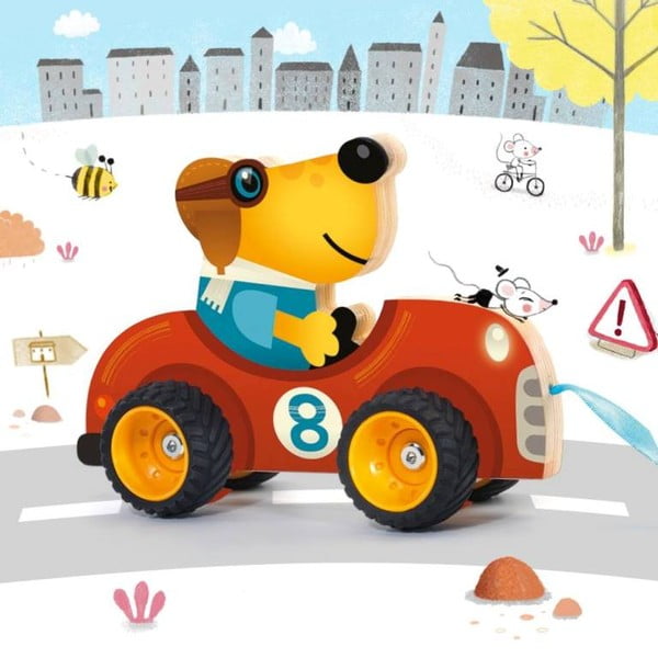 Otroška lesena igrača na vrvici Djeco Formula-image-1