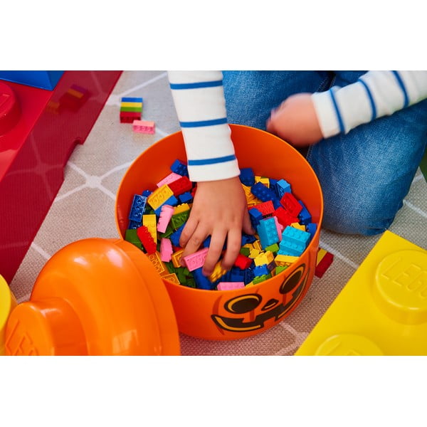 Oranžna škatla za shranjevanje LEGO® Pumpkin Head L-image-1