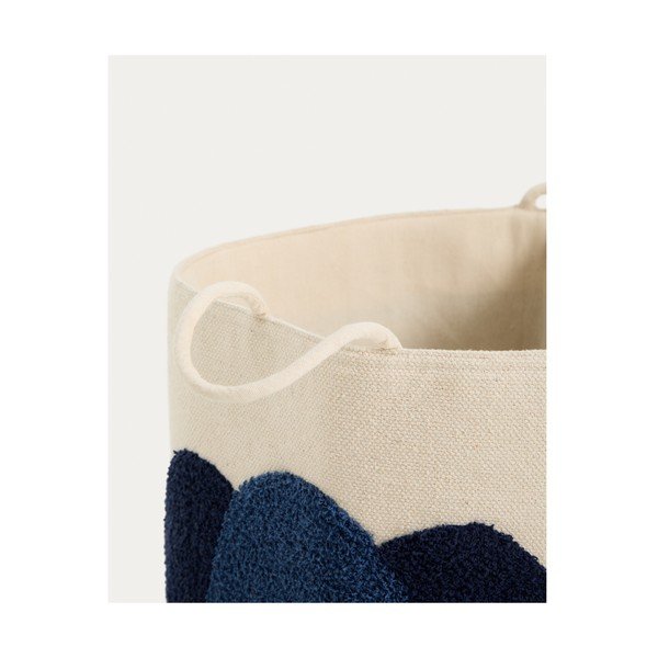 Slonokoščena tekstilna otroška škatla za shranjevanje ø 35x50 cm Tandani – Kave Home-image-2