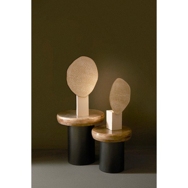 Bež kovinska namizna svetilka s kovinskim senčilom (višina 46 cm) Neev – Bizzotto-image-1