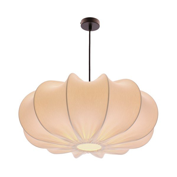 Bela viseča svetilka s tekstilnim senčilom ø 52 cm Cafee – Candellux Lighting-image-3