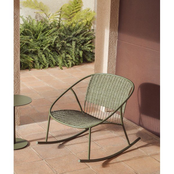 Zelen vrtni fotelj Atrani – Kave Home-image-1