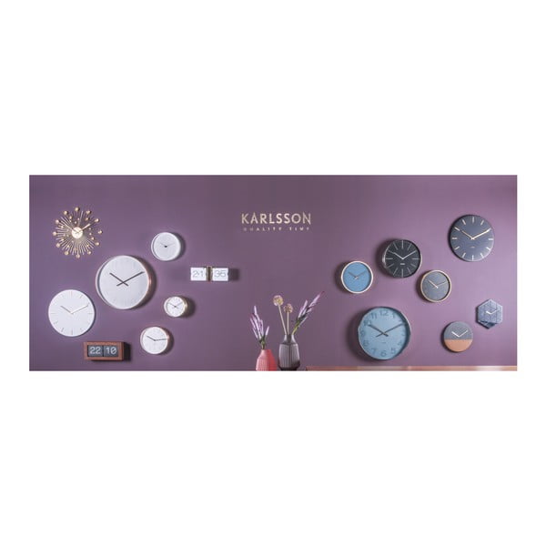 Črna stenska ura Karlsson Charm-image-2