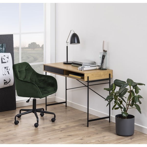 Zelen pisarniški stol z žametnim oblazinjenjem Actona Brooke-image-1