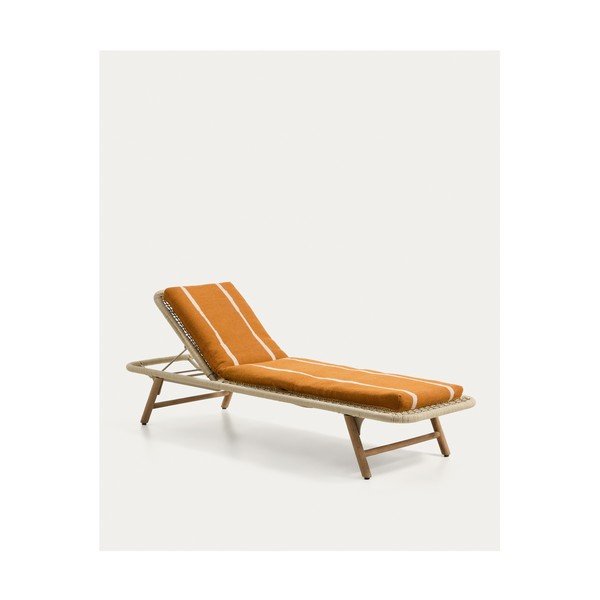 Oranžna vrtna sedežna blazina za ležalnik 50x175 cm Daila – Kave Home-image-2