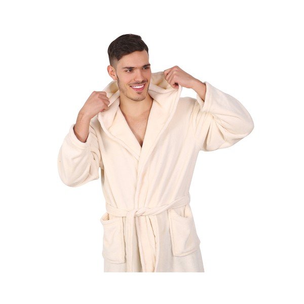 Svetlo bež unisex halja iz mikrovlaken DecoKing Robby, velikost M-image-4