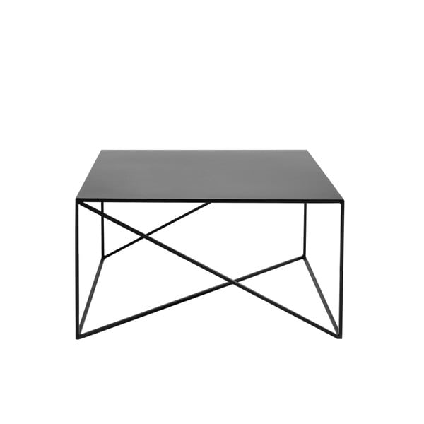 Črna kavna mizica CustomForm Memo, 80 x 80 cm