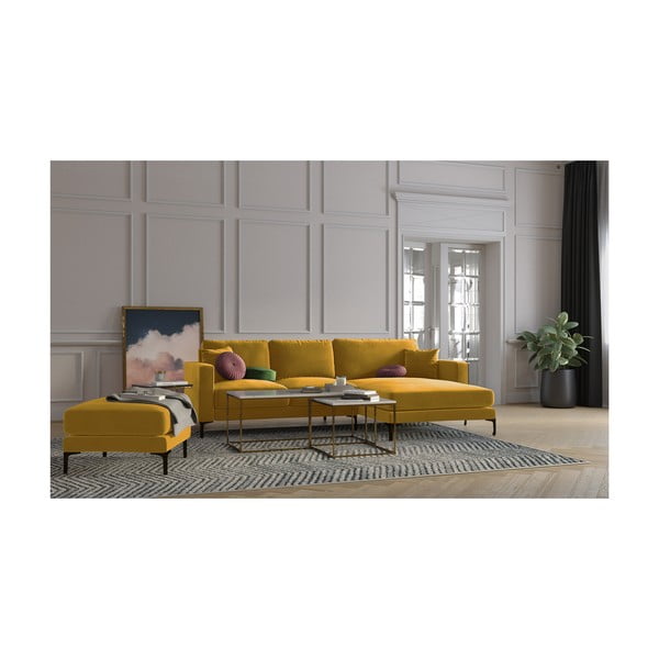 Rumen žameten tabure Kooko Home Harmony-image-4