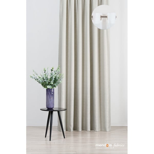 Bež zavesa 140x260 cm Teorema – Mendola Fabrics-image-2