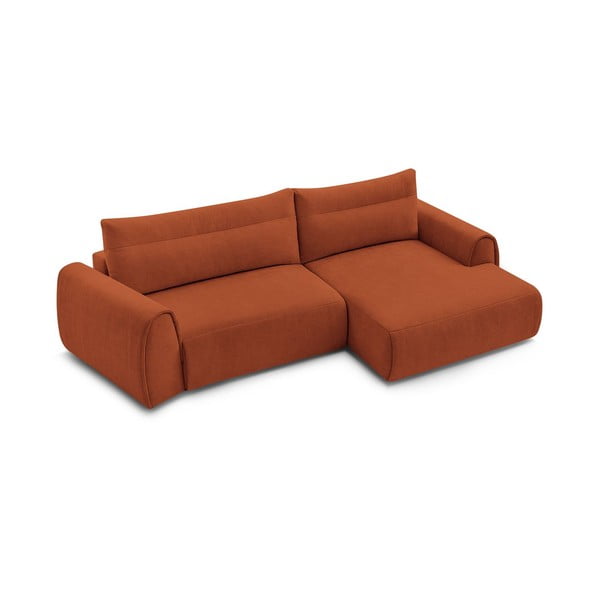 Oranžna kotna sedežna garnitura Aden – Bobochic Paris-image-4