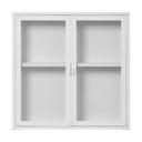 Bela kovinska stenska vitrina 80x80 cm Brisbane – House Nordic