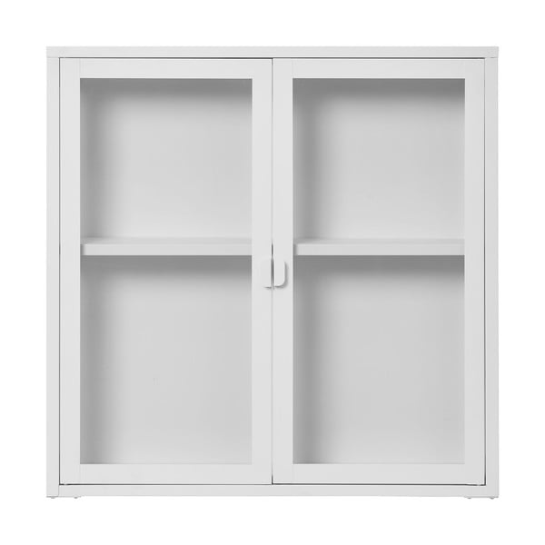 Bela kovinska stenska vitrina 80x80 cm Brisbane – House Nordic