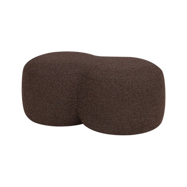 Temno rjav tabure iz tkanine bouclé Umbo – noo.ma