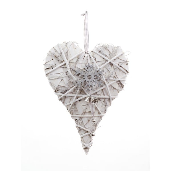 Viseča dekoracija v obliki srca Ego Dekor Snežinka, višina 39 cm