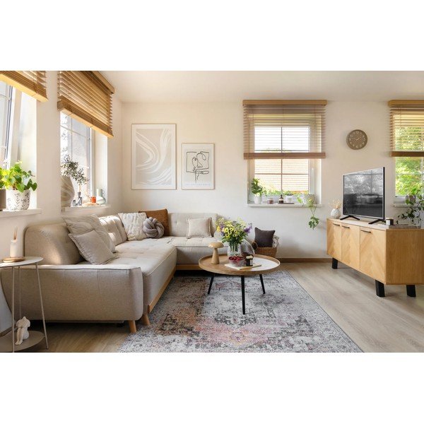 Bež raztegljiva sedežna garnitura Miuform Dazzling Daisy L, desni kot-image-1