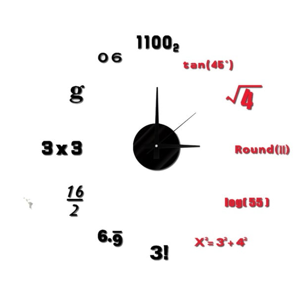 Mauro Ferretti Matematična stenska ura, ⌀ 50 cm
