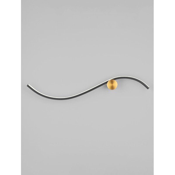 Mat črna aluminijasta LED stenska svetilka Kima – Nova Luce-image-4