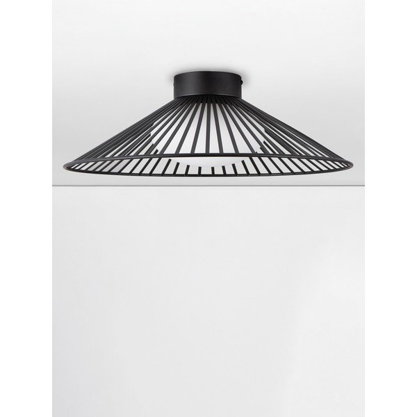 Mat črna kovinska LED stropna svetilka s steklenim senčilom Brume – Nova Luce-image-4