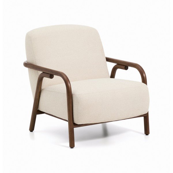 Bež fotelj iz šenilje Sylo – Kave Home