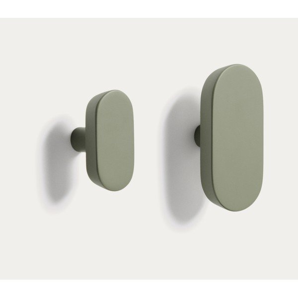 Zeleni stenski obešalniki v kompletu 2 ks iz masivne bukve Arely – Kave Home-image-2