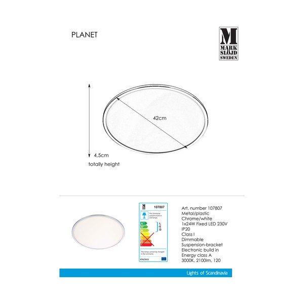 Stropna svetilka Markslöjd Planet Plafond, ⌀ 42 cm-image-2