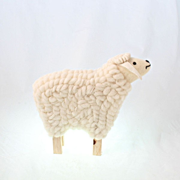 Dekorativna lesena ovca, 30 cm