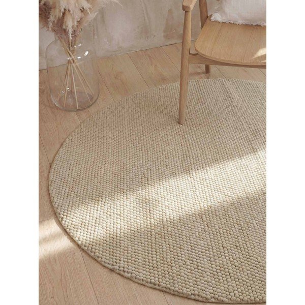 Bež ročno tkana volnena okrogla preproga ø 200 cm Richmond Diana – Ted Baker-image-1