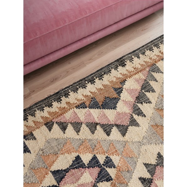 Siv ročno tkan tekač iz jute 80x200 cm Roya Parsa – Elle Decoration-image-4