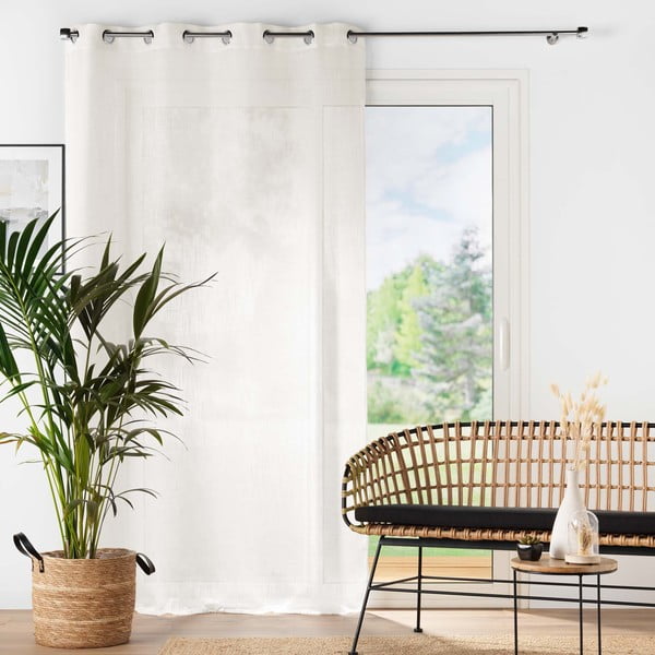 Kremno bela prosojna zavesa 140x280 cm Haltona – douceur d'intérieur-image-2