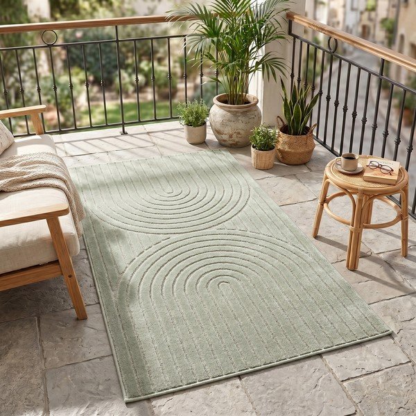 Zelen zunanji in notranji tekač 80x250 cm Nova 1201 – Ayyildiz Carpets-image-1
