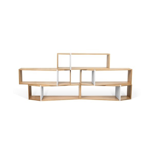 Komplet 5 rjavo-belih polic TemaHome One, 120 x 175 cm