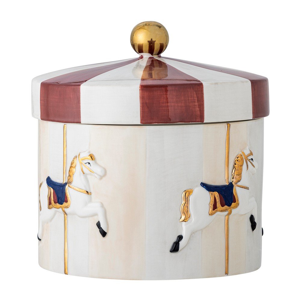 Posoda za shranjevanje za slaščice/za piškote iz kamenine Merry-go-round