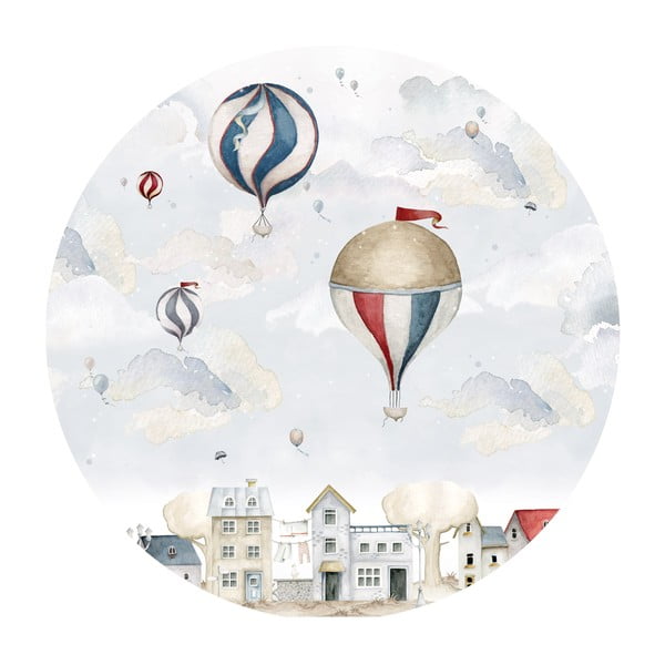 Otroška stenska nalepka Dekornik Balloons in a Circle, ø 150 cm