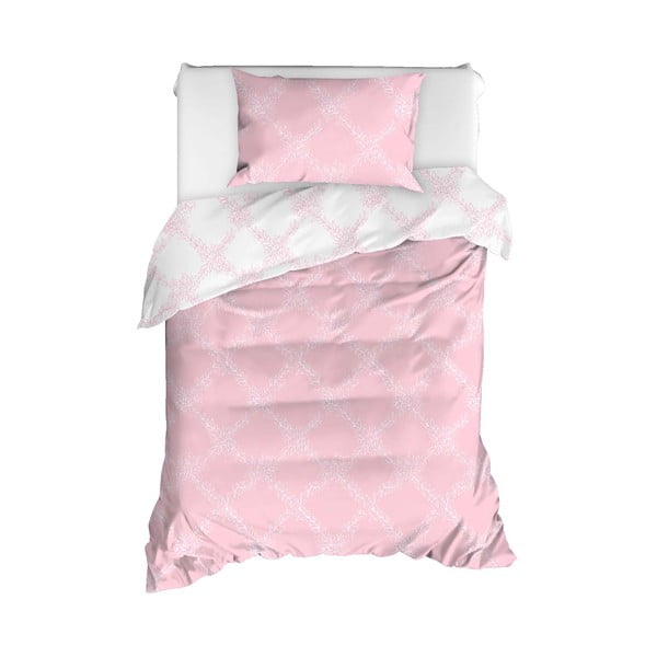 Bombažna posteljna rjuha Ranforce Mijolnir Nadine Pink, 140 x 200 cm