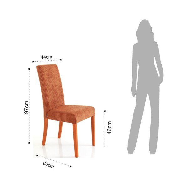 Komplet 2 oranžnih jedilnih stolov Tomasucci Mary-image-1