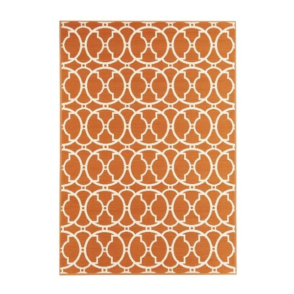 Oranžna zunanja preproga Floorita Interlaced, 160 x 230 cm